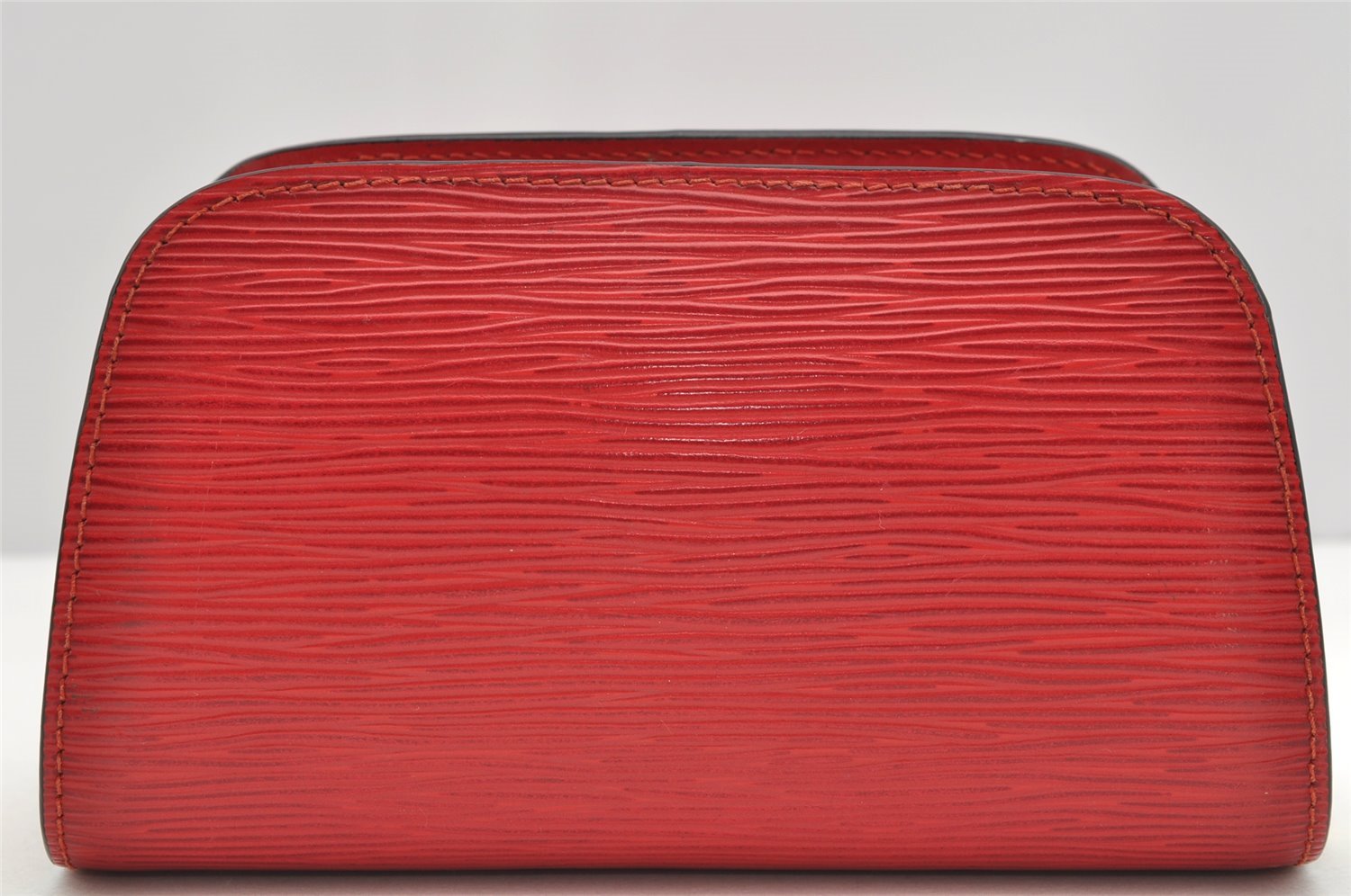 Authentic Louis Vuitton Epi Dauphine Cosmetic Pouch Red M48447 LV 2368I