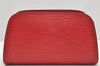 Authentic Louis Vuitton Epi Dauphine Cosmetic Pouch Red M48447 LV 2368I