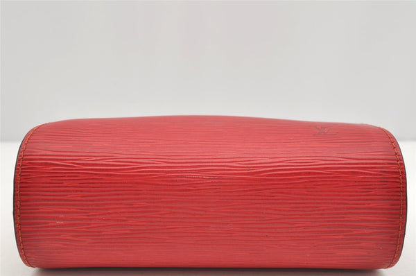 Authentic Louis Vuitton Epi Dauphine Cosmetic Pouch Red M48447 LV 2368I