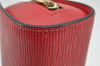 Authentic Louis Vuitton Epi Dauphine Cosmetic Pouch Red M48447 LV 2368I