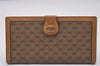 Authentic GUCCI Vintage Micro GG PVC Leather Long Wallet Purse Brown 2369I