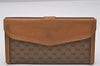 Authentic GUCCI Vintage Micro GG PVC Leather Long Wallet Purse Brown 2369I