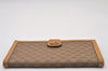 Authentic GUCCI Vintage Micro GG PVC Leather Long Wallet Purse Brown 2369I