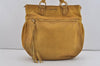 Authentic MIU MIU 2Way Shoulder Hand Tote Bag Suede Yellow 2370I