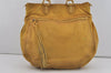 Authentic MIU MIU 2Way Shoulder Hand Tote Bag Suede Yellow 2370I