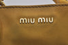 Authentic MIU MIU 2Way Shoulder Hand Tote Bag Suede Yellow 2370I