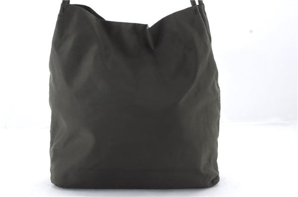 Authentic PRADA Nylon Shoulder Tote Bag Khaki Green 2371D