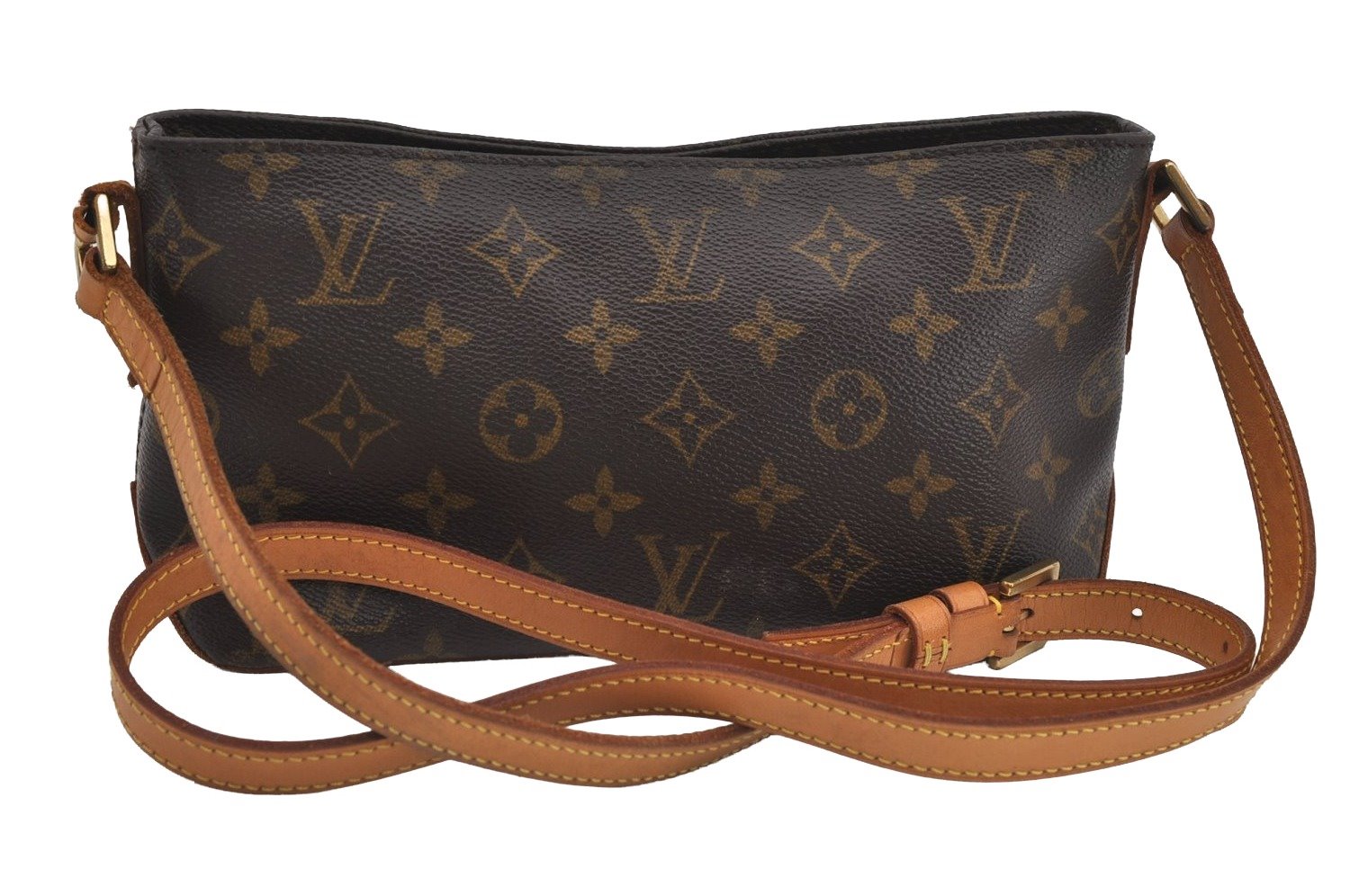 Authentic Louis Vuitton Monogram Trotteur Shoulder Cross Bag M51240 LV 2373I