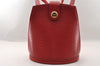 Authentic Louis Vuitton Epi Cluny Shoulder Bag Purse Red M52257 LV 2374I