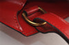 Authentic Louis Vuitton Epi Cluny Shoulder Bag Purse Red M52257 LV 2374I