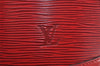 Authentic Louis Vuitton Epi Cluny Shoulder Bag Purse Red M52257 LV 2374I