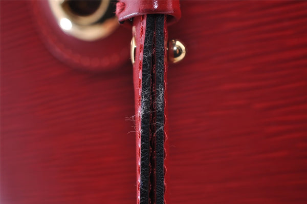 Authentic Louis Vuitton Epi Cluny Shoulder Bag Purse Red M52257 LV 2374I