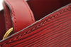Authentic Louis Vuitton Epi Cluny Shoulder Bag Purse Red M52257 LV 2374I