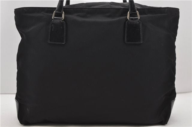 Authentic PRADA Nylon Leather Shoulder Tote Bag Black 2375D