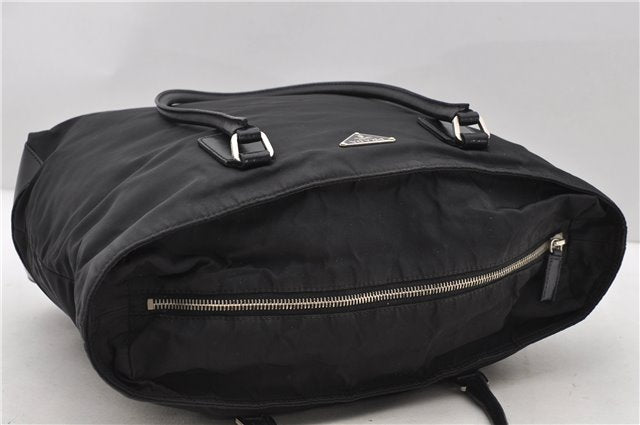 Authentic PRADA Nylon Leather Shoulder Tote Bag Black 2375D