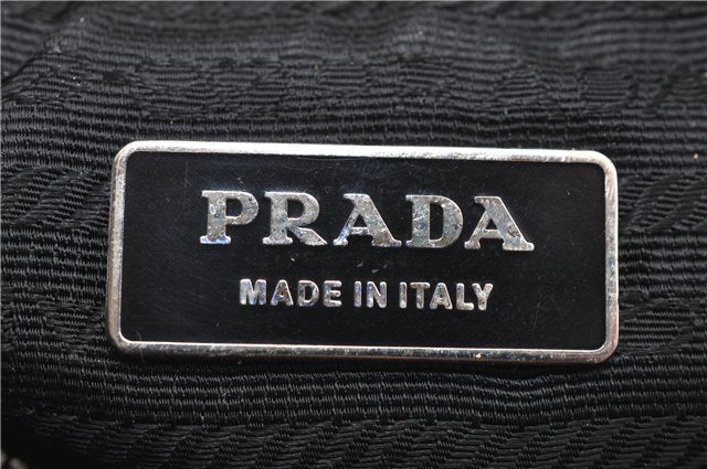 Authentic PRADA Nylon Leather Shoulder Tote Bag Black 2375D
