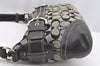 Authentic COACH Signature Shoulder Crossbody Bag Canvas Leather 7077 Black 2376I
