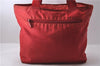 Authentic PRADA Nylon Leather Shoulder Tote Bag Red 2379D