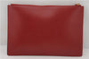 Authentic GUCCI Tian Clutch Hand Bag Purse GG PVC Leather 424900 Brown Red 2379F