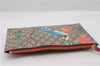 Authentic GUCCI Tian Clutch Hand Bag Purse GG PVC Leather 424900 Brown Red 2379F