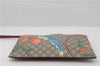 Authentic GUCCI Tian Clutch Hand Bag Purse GG PVC Leather 424900 Brown Red 2379F
