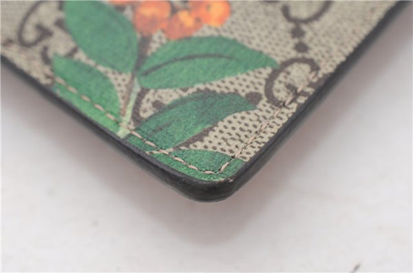 Authentic GUCCI Tian Clutch Hand Bag Purse GG PVC Leather 424900 Brown Red 2379F