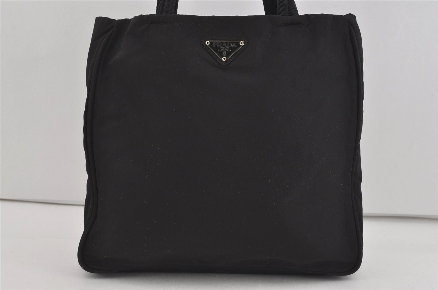 Authentic PRADA Vintage Nylon Tessuto Leather Shoulder Hand Bag Black 2379I
