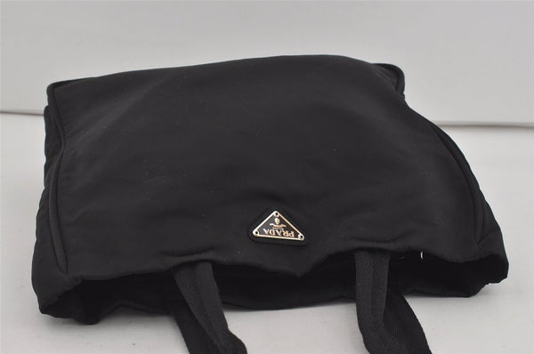 Authentic PRADA Vintage Nylon Tessuto Leather Shoulder Hand Bag Black 2379I