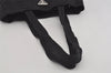 Authentic PRADA Vintage Nylon Tessuto Leather Shoulder Hand Bag Black 2379I