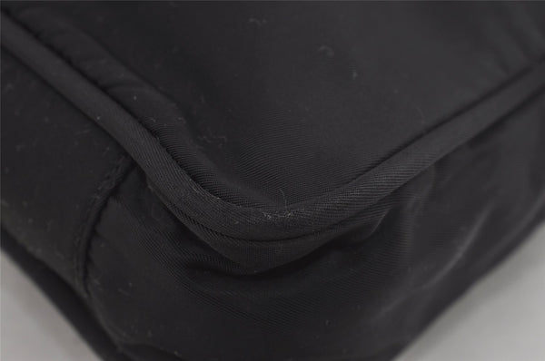 Authentic PRADA Vintage Nylon Tessuto Leather Shoulder Hand Bag Black 2379I