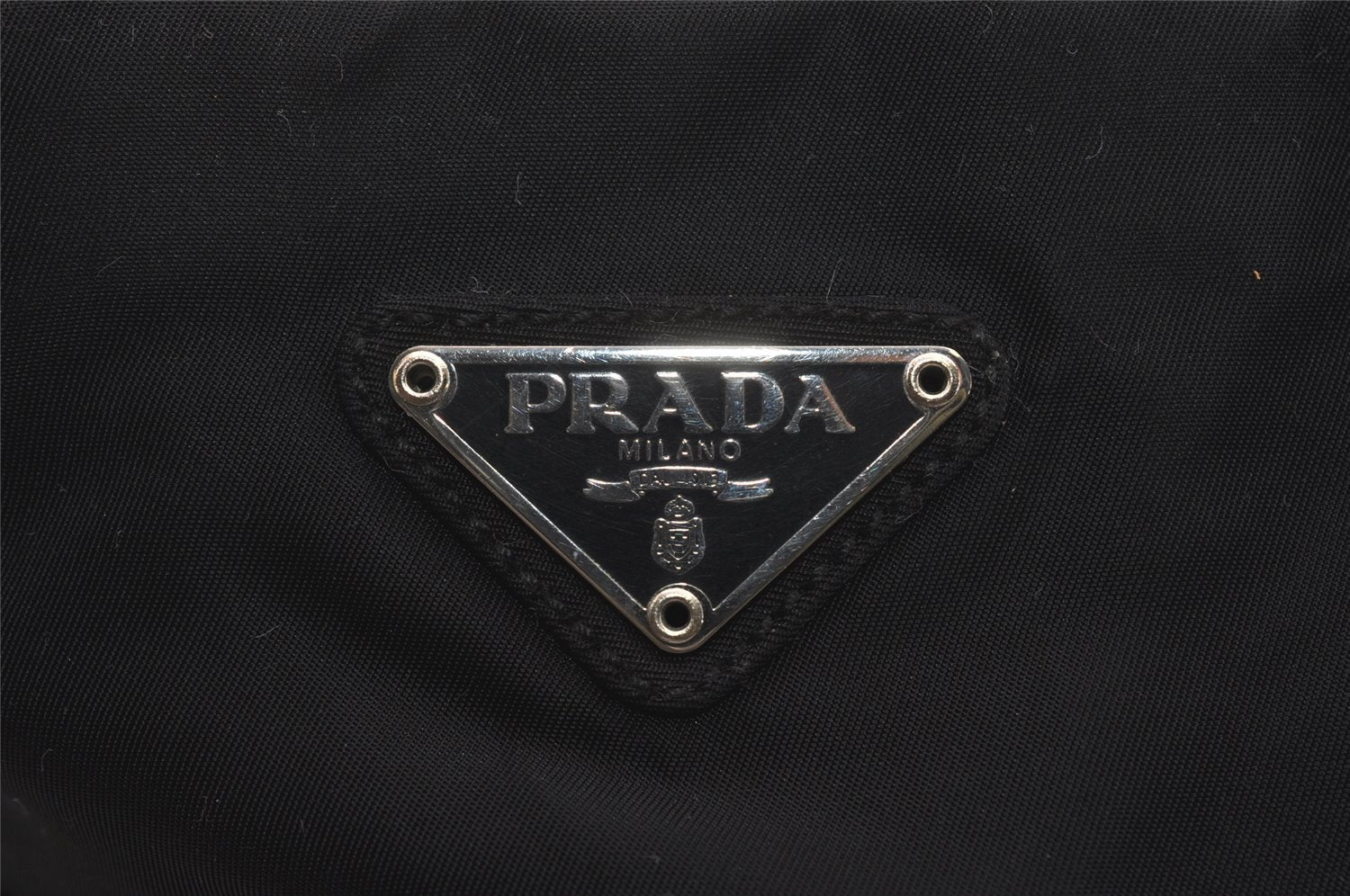 Authentic PRADA Vintage Nylon Tessuto Leather Shoulder Hand Bag Black 2379I