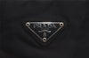 Authentic PRADA Vintage Nylon Tessuto Leather Shoulder Hand Bag Black 2379I