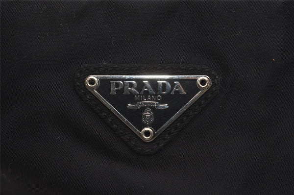 Authentic PRADA Vintage Nylon Tessuto Leather Shoulder Hand Bag Black 2379I