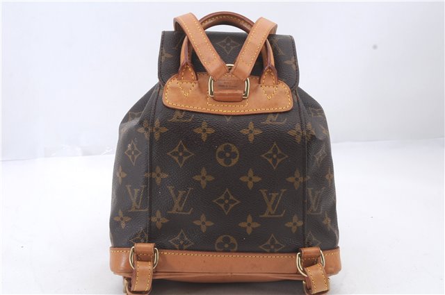 Authentic Louis Vuitton Monogram Montsouris PM Backpack M51137 LV 2381D