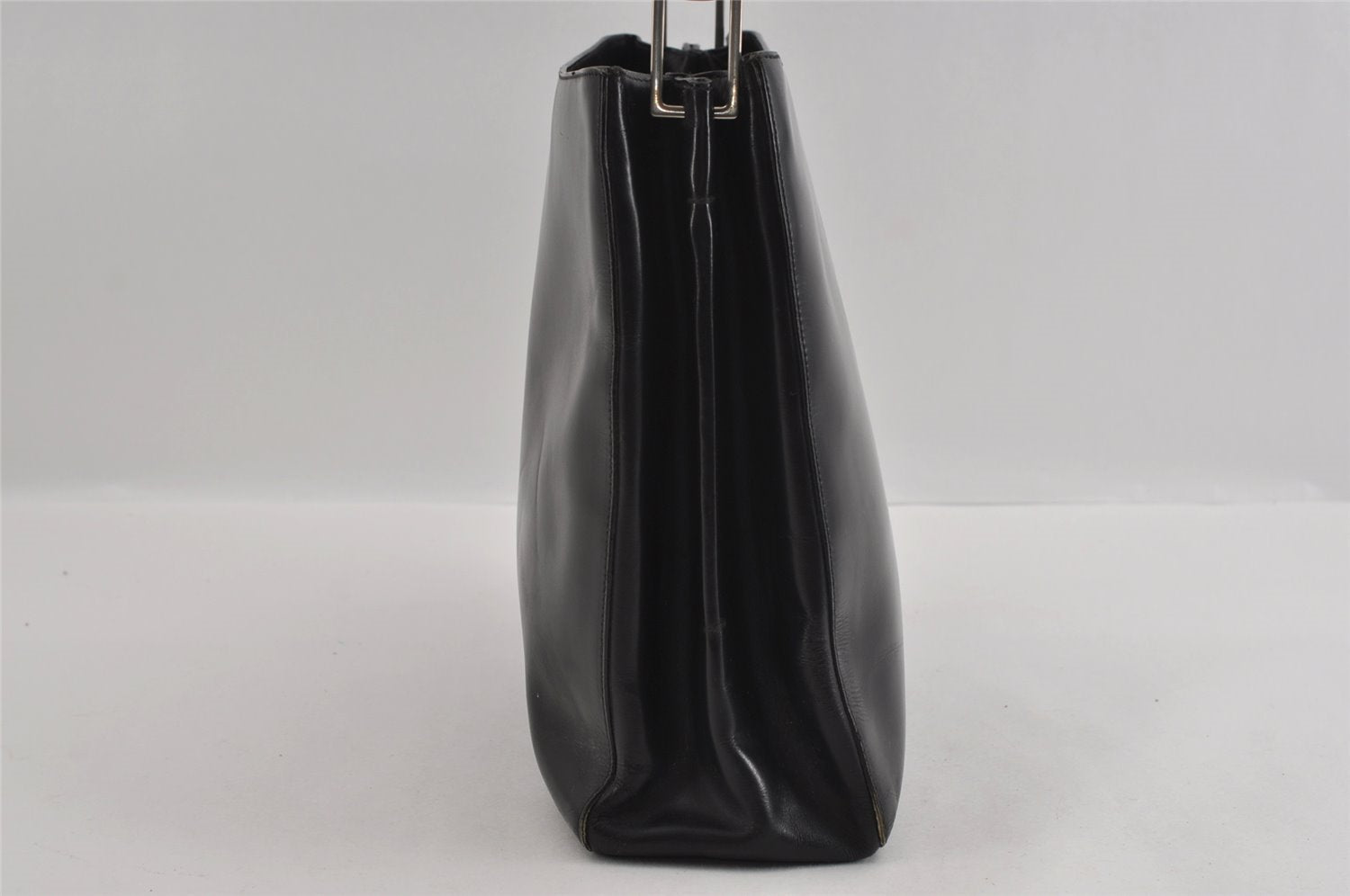 Authentic PRADA Vintage Leather Shoulder Hand Bag Purse Black 2382I