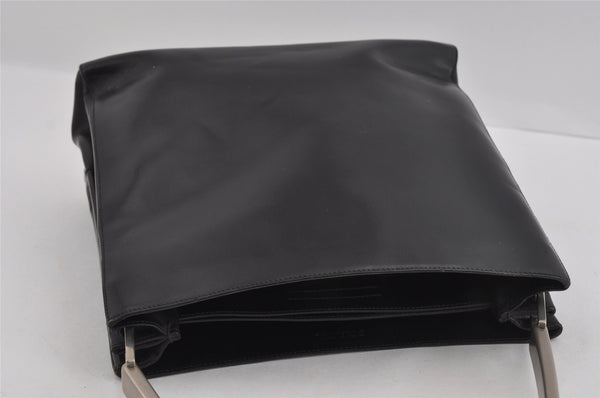 Authentic PRADA Vintage Leather Shoulder Hand Bag Purse Black 2382I