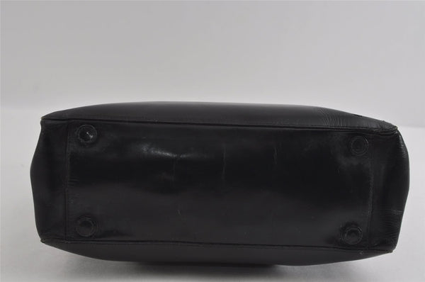 Authentic PRADA Vintage Leather Shoulder Hand Bag Purse Black 2382I