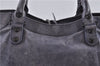 Authentic BALENCIAGA Classic Vero 2Way Hand Bag Leather 235216 Purple 2384F