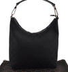 Authentic GUCCI Shoulder Hand Bag Purse GG Canvas Leather 0000602 Black 2384I