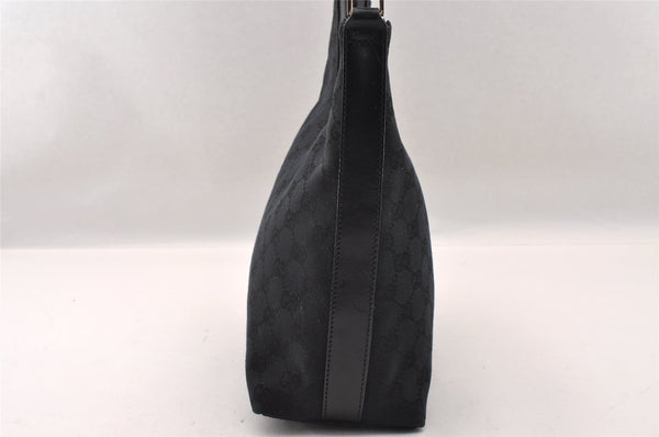 Authentic GUCCI Shoulder Hand Bag Purse GG Canvas Leather 0000602 Black 2384I