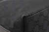 Authentic GUCCI Shoulder Hand Bag Purse GG Canvas Leather 0000602 Black 2384I