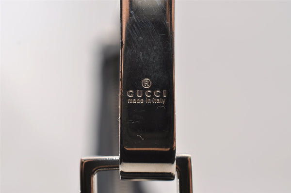 Authentic GUCCI Shoulder Hand Bag Purse GG Canvas Leather 0000602 Black 2384I