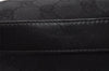 Authentic GUCCI Shoulder Hand Bag Purse GG Canvas Leather 0000602 Black 2384I
