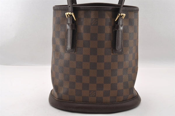 Authentic Louis Vuitton Damier Marais Bucket Shoulder Tote Bag N42240 LV 2385I