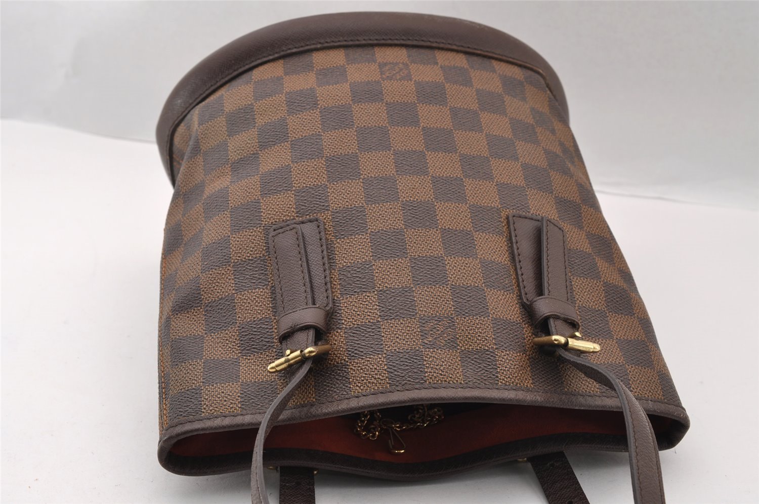 Authentic Louis Vuitton Damier Marais Bucket Shoulder Tote Bag N42240 LV 2385I
