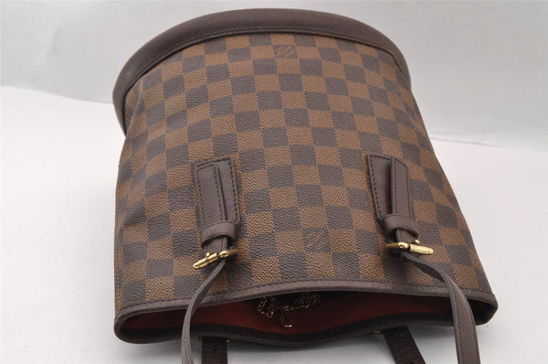 Authentic Louis Vuitton Damier Marais Bucket Shoulder Tote Bag N42240 LV 2385I