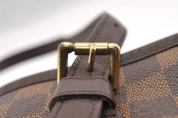 Authentic Louis Vuitton Damier Marais Bucket Shoulder Tote Bag N42240 LV 2385I