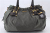 Authentic PRADA Nylon Leather 2Way Shoulder Hand Bag Khaki Green 2390D