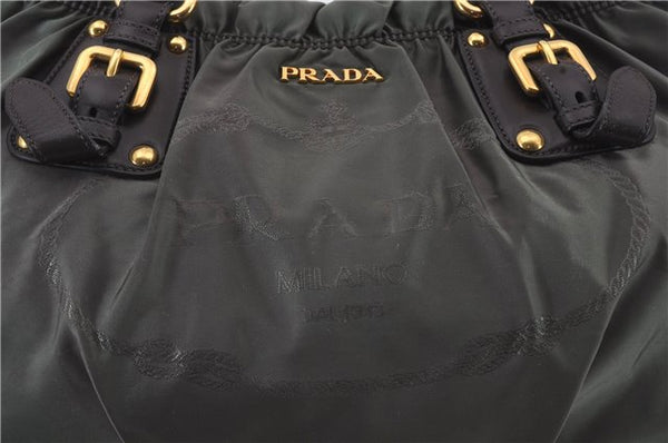 Authentic PRADA Nylon Leather 2Way Shoulder Hand Bag Khaki Green 2390D