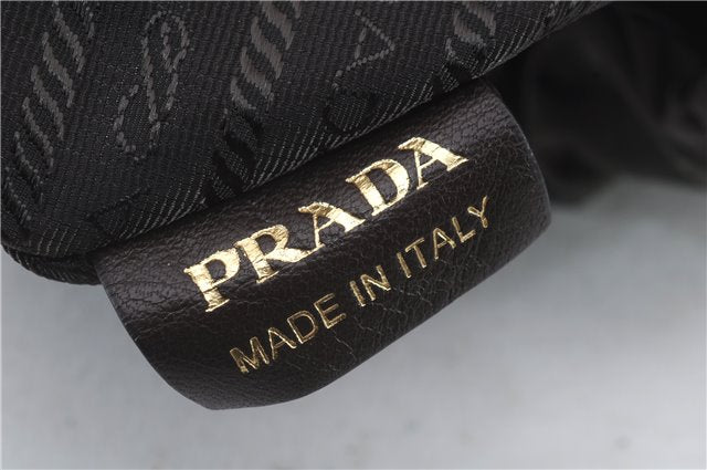 Authentic PRADA Nylon Leather 2Way Shoulder Hand Bag Khaki Green 2390D